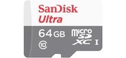 Флеш карта microSD 64GB SanDisk microSDXC Class 10 Ultra UHS-I 100MB / s