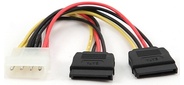 Cablexpert CC-SATA-PSY Кабель питания,  4pin Molex в 2xSATA 15pin