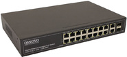 OSNOVO Управляемый L2 PoE коммутатор Gigabit Ethernet на 16 RJ45 PoE + 2 x RJ45 + 2 GE SFP портов, до 30W на порт, суммарно до 300W