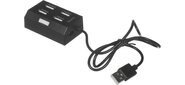 Разветвитель USB 2.0 Buro BU-HUB4-U2.0 4порт. черный