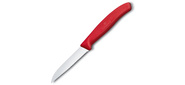 Нож кухонный Victorinox Swiss Classic  (6.7431) стальной для овощей лезв.80мм серрейт. заточка красный