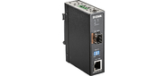 D-Link DIS-M100G-SW / A1A, DIN-Rail unmanaged industrial media converter with 1100 / 1000Base-T port and 11000Base-X SFP port.