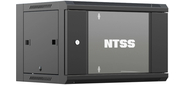 Шкаф коммутационный NTSS  (NTSS-W6U6060GS-BL) настенный 6U 570x600мм пер.дв.стекл 60кг черный 19.5кг