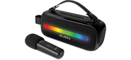 SVEN PS-255,  черный  (12 Вт,  Bluetooth,  FM,  USB,  караоке микрофон,  3600мА*ч)