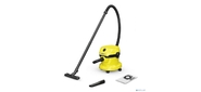 Строительный пылесос Karcher WD 2 Plus V-12 / 4 / 18 1000Вт (уборка: сухая / сбор воды) желтый