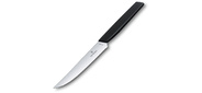 Нож кухонный Victorinox Swiss Modern  (6.9003.12W) стальной столовый для стейка лезв.120мм серрейт. заточка черный