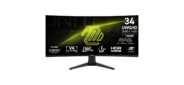 Монитор MSI 34" MAG 346CQ 1500R,  Black,  21:9,  VA,  UWQHD,  1ms,  180Hz,  300cd,  HDMI,  DP