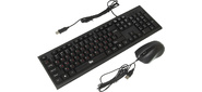 Клавиатура + мышь Oklick 621M IRU клав:черный мышь:черный USB