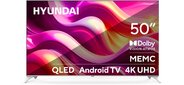 Телевизор QLED Hyundai 50" H-LED50QBU7500 Android TV Frameless черный 4K Ultra HD 60Hz DVB-T DVB-T2 DVB-C DVB-S DVB-S2 USB WiFi Smart TV