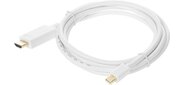 Кабель аудио-видео Buro 1.2v miniDisplayport (m) / HDMI (m) 2м. Позолоченные контакты белый (BHP MDPP-HDMI-2)