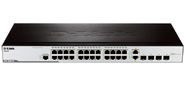 D-Link DES-3200-28,  24-Port 10 / 100Mbps + 2 Combo 1000BASE-T / SFP + 2 SFP L2 Management Switch