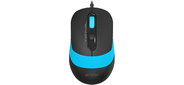 Мышь A4Tech Fstyler FM10S черный / голубой оптическая  (1600dpi) silent USB  (4but)