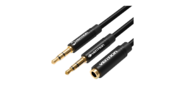 Переходник-разветвитель Vention гибкий Jack 3.5 mm F 4 pin / Jack 3.5 mm M x 2 - 1м