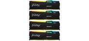 Память оперативная /  Kingston 64GB 5200MT / s DDR5 CL40 DIMM  (Kit of 4) FURY Beast RGB XMP