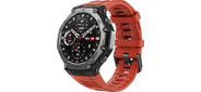 Смарт-часы Amazfit T-Rex 3 A2323 48.5мм 1.5" AMOLED корп.темно-серый рем.красный разм.брасл.:145-210мм (1746757)