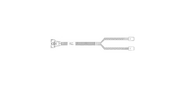 Кабель Amphenol RMC74-8690 Cable MCIO x8 74P  (прямой)  -TO-  2x HD MiniSAS 4i 36P  (SFF8643 прямой) ,  85 Ohm,  SAS 4.0  /  PCIe 4.0,  L:80cm