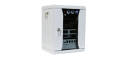 Шкаф настенный ЦМО 10" ШРН-12.255-10 12U 320x305мм пер.дв.стекл съемные бок.пан. серый