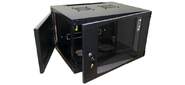 Шкаф настенный Lanmaster Next TWT-CBWNG-15U-6X6-BK 15U 550x600мм пер.дв.стекл съемные бок.пан. 60кг черный
