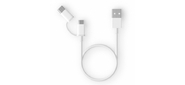 Кабель Xiaomi Провод-переходник Mi 2-in-1 USB Cable Micro USB to Type C 100cm