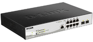 D-Link DGS-1210-10P / ME / B1A Управляемый коммутатор 2 уровня с 8 портами 10 / 100 / 1000Base-T с поддержкой PoE и 2 портами 1000Base-X SFP
