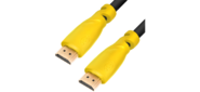 Greenconnect Кабель 5.0m HDMI версия 1.4,  черный,  желтые коннекторы,  OD7.3mm,  30 / 30 AWG,  позолоченные контакты,  Ethernet 10.2 Гбит / с,  3D,  4K GCR-HM340-5.0m,  экран