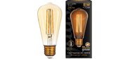 GAUSS 157802008 Светодиодная лампа LED Filament ST64 E27 8W Golden 740lm 2400К 1 / 10 / 40