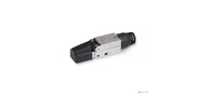 Cabeus 8P8C-SH-C6-TWP-F Коннектор с фиксатором кабеля и колпачком RJ-45 (8P8C) под витую пару,  категория 6,  экранированный,  для одножильного кабеля,  со вставкой