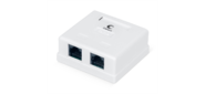 Cabeus WS-8P8C-Cat.5e-2 Розетка компьютерная RJ-45, категория 5e, двойная, внешняя, Dual IDC