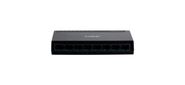 DAHUA DH-PFS3008-8GT-L 8-портовый гигабитный неуправляемый коммутатор,  8xRJ45 1Gb,  коммутационная ёмкость 16 Гбит / с,  передача пакетов 11.9 Мпак / с,  таблица МАС-адресов 2K,  пластик