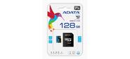 Флеш карта microSD 128GB A-DATA microSDHC Class 10 UHS-I A1 100 / 25 MB / s  (SD адаптер)
