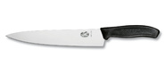 Нож кухонный Victorinox Swiss Classic  (6.8003.22G) стальной разделочный лезв.220мм прямая заточка черный подар.коробка