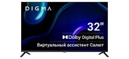 Телевизор LED Digma 32" DM-LED32SBB36 Салют ТВ Frameless Metal черный / черный FULL HD 60Hz DVB-T DVB-T2 DVB-C DVB-S DVB-S2 USB WiFi Smart TV