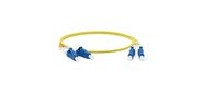 Hyperline FC-D2-9-LC / UR-LC / UR-H-10M-LSZH-YL (FC-9-LC-LC-UPC-10M) Патч-корд волоконно-оптический (шнур) SM 9 / 125 (OS2), LC / UPC-LC / UPC, duplex, LSZH, 10 м