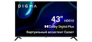 Телевизор LED Digma 43" DM-LED43UBB40 Салют ТВ Frameless Metal черный 4K Ultra HD 60Hz DVB-T DVB-T2 DVB-C DVB-S DVB-S2 USB WiFi Smart TV