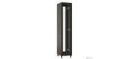 Шкаф серверный Hyperline (TTBR-4261-DD-RAL9004) напольный 42U 600x1000мм пер.дв.перфор. задн.дв.перфор. 2 бок.пан. направл.под закл.гайки 800кг черный 910мм 2055мм IP20 сталь