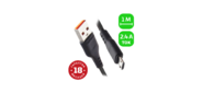 Кабель GoPower GP01M USB  (m)-microUSB  (m) 1.0м 2.4A ПВХ черный  (1 / 800)