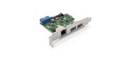 Exegate EX290278RUS Контроллер ExeGate EXE-362 PCI-E 2.0, 2*USB3.0 ext + 1*USB3.0 int + LAN UTP 1000Mbps, разъем доп.питания (OEM)