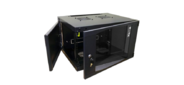 Lanmaster TWT-CBWNG-6U-6X6-BK Шкаф настенный 6U 550x600мм пер.дв.стекл съемные бок.пан. 60кг черный