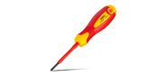 Диэлектрическая крестовая отвертка Deli DL513060 PH0х60мм  сталь Cr-V,  сертификат VDE для работ под напряжением до 1000 В