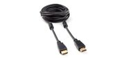 Кабель HDMI Cablexpert CCF2-HDMI4-15,  4, 5м,  v2.0,  19M / 19M,  черный,  позол.разъемы,  экран,  2 ферр кольца,  пакет