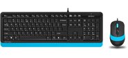 Клавиатура + мышь A4 Fstyler F1010 клав:черный / синий мышь:черный / синий USB