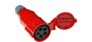 Вилка Lanmaster LAN-IEC-309-32A3P / F Вилка IEC 309 трехфазная,  мама,  32A,  380V,  разборная,  красная