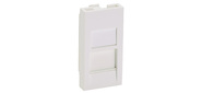 Вставка Panduit CFA1FSAW-X прямая со шторкой 22.5x45 1xMini-Com ПВХ белый (упак.:10шт)