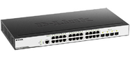 D-Link DGS-3000-28X / B,  L2 Managed Switch with 24 10 / 100 / 1000Base-T ports and 4 10GBase-X SFP+ ports.16K Mac address,  802.3x Flow Control,  4K of 802.1Q VLAN,  VLAN Trunking,  802.1p Priority Queues,  Tra