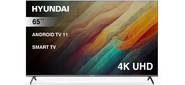 Телевизор LED Hyundai 65" H-LED65BU7006 Android TV Frameless черный / серебристый 4K Ultra HD 60Hz DVB-T DVB-T2 DVB-C DVB-S DVB-S2 USB WiFi Smart TV