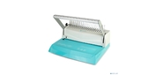 ГЕЛЕОС Переплетчик БП-16 бирюзово-белый на пластиковую пружину, А4,  ручная перфорация 16 листов,  переплет макс до 500 л.,  глубина перфорации 2-3-4-5 мм