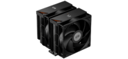 Кулер для процессора / PCCooler RT620 Digital BK (250W, 4-pin PWM, LED temp., 157mm, , 6x6mm, 2x120mm, 73.32CFM, 34.9dBA, 2200RPM, S: 1851, 1700, 1200, 115X, AM5, AM4, black)
