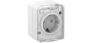 Schneider-electric ATN540145 AtlasDesign Profi54 розетка с заземлением со шторками IP54 16А 250B, БЕЛЫЙ, Россия