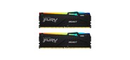 Память DDR5 2x32GB 6000MHz Kingston KF560C36BBEAK2-64 Fury Beast Black RGB RTL Gaming PC5-48000 CL36 DIMM 288-pin 1.35В kit single rank с радиатором Ret