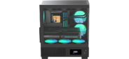 Корпус Formula V Line Crystal E1 Black,  ATX,  TYPE-C*1,  USB3.0*2,  Switch Display Panel